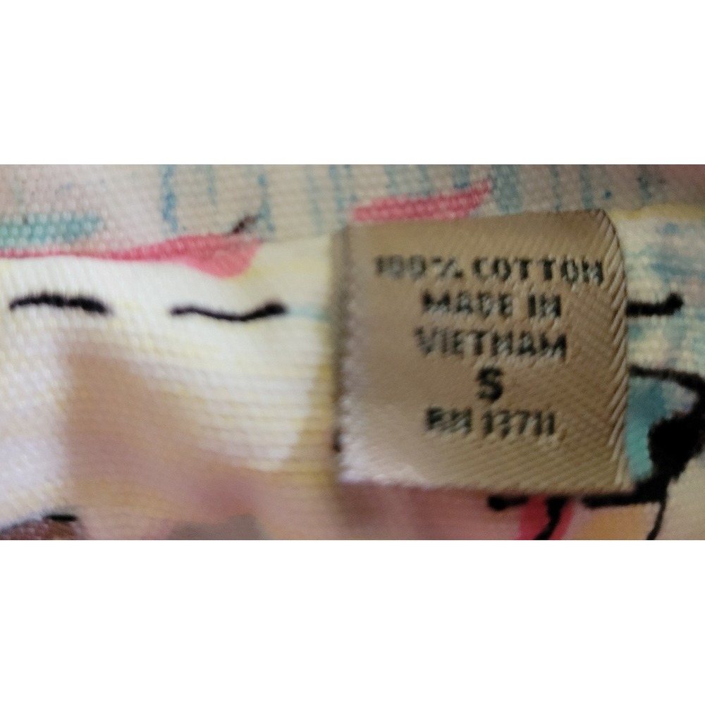 i.e. Womens Abstract Cityscape Print Cotton Trench Coat Pastel Double Breasted S - Picture 7 of 12